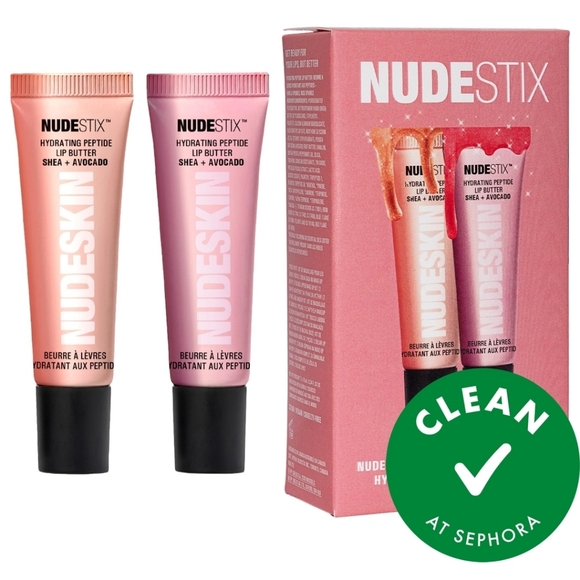 NUDESTIX Other - Nudestix Hydrating Peptide Lip Butter Duo Set, Full Size, NIB